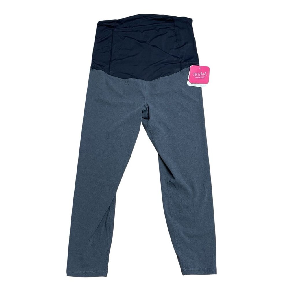 ISABEL MATERNITY ANKLE LEGGINGS OVER BELLY HEATHER GRAY SIZE XXL STRETCH NWT